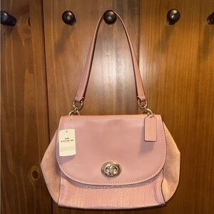 Coach Bag Faye Carryall Pink Leather Shoulder Bag Satchel